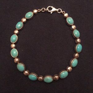 Sterling silver turquoise bracelet